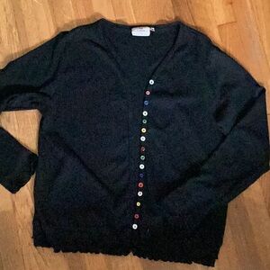 Hot Cotton  Cardigan with Colorful Buttons